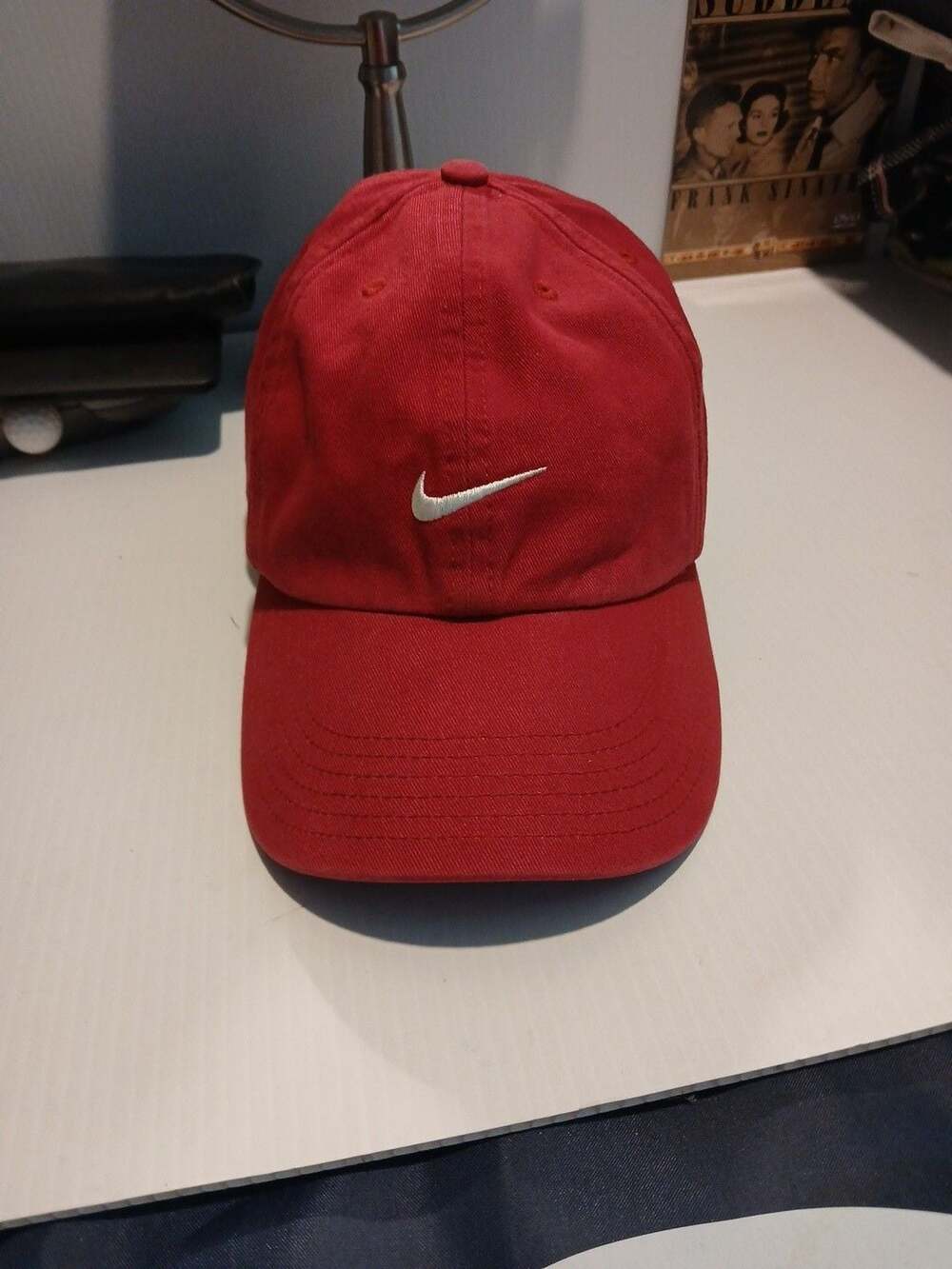 Nike Golf Hat Adjustable Red Embroidered Swoosh